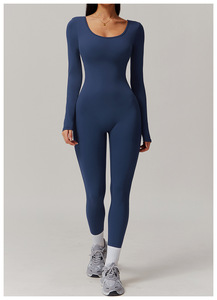 Body de <span class=keywords><strong>mujer</strong></span> con logotipo personalizado, ropa deportiva de manga larga, gimnasio, una pieza, Yoga, Fitness, <span class=keywords><strong>mono</strong></span> de entrenamiento para <span class=keywords><strong>mujer</strong></span> - Product Image 5