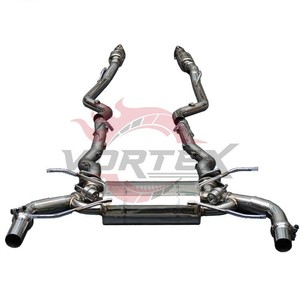 Vortex SS304 Valvetronic Exhaust fits Aston Martin DB9 6.0L V12 Performance Racing Muffler System with Downpipe <b>Kit</b> - Product Image 1