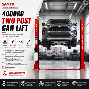 Elevadores de Autos SAMFD para Garaje Doméstico, Elevador Hidráulico de 4000 kg, Dos Postes, Doble Cilindro, CE 220V, para Taller - Product Image 1