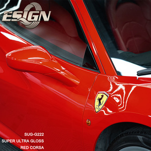 Super Ultra Gloss Red Corsa super lam film d'amination sensible à la pression film à transparence variable pour emballage de voiture - Product Image 2
