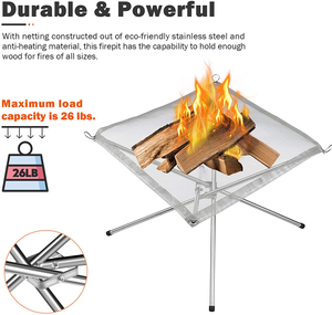 <span class=keywords><strong>Cheminée</strong></span> en maille de foyer en acier inoxydable s'effondrant poêle à bois extérieur pliable poêle à feu de camp pour Patio <span class=keywords><strong>Barbecue</strong></span> - Product Image 5
