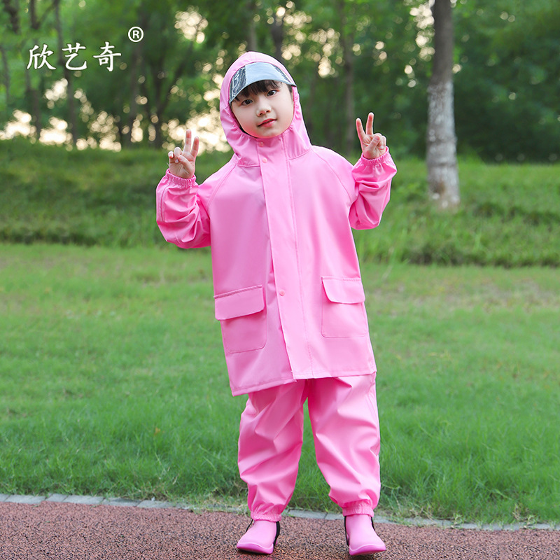 Conjunto de mono + impermeable [Rosa]