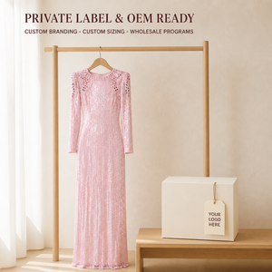 <span class=keywords><strong>Robe</strong></span> de soirée longue Glimwall HERE pour femme, rose, à sequins, col montant, manches longues, épaules rembourrées, <span class=keywords><strong>robe</strong></span> de cérémonie, vente en gros OEM - Product Image 6
