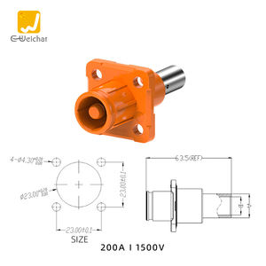 Conectores de CC de alto voltaje 200A Almacenamiento de energía IP 67 Conector impermeable de alimentación de CC Conector de alimentación de CC a prueba de agua - Product Image 2