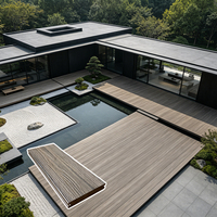Plancher en terrasse WPC, planche composite extérieure, imperméable, résistante aux intempéries, grain de bois, terrasse de jardin