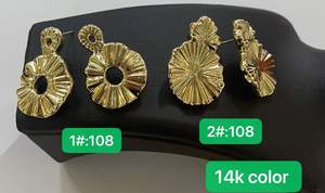 Set 1016 2 <span class=keywords><strong>Orecchini</strong></span> Xuping <span class=keywords><strong>Online</strong></span> Artificiali Stile Africano, <span class=keywords><strong>Orecchini</strong></span> a Cerchio Trendy per Signore - Product Image 3