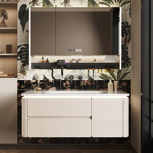Mueble <span class=keywords><strong>de</strong></span> Baño con Lavabo <span class=keywords><strong>de</strong></span> <span class=keywords><strong>Encimera</strong></span>, Madera Maciza con Acabado en Pintura Horneada, Lavabo Inteligente Personalizable - Product Image 2