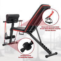 EIGFOH Espagne En Stock Livraison Rapide Banc de Musculation Pliable en Fonte Réglable pour Salle de Sport à Domicile - Unisexe