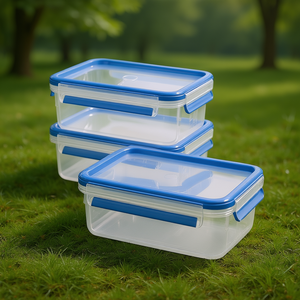 Emsa Food <b>Storage</b> <b>Container</b> 1l Clip Close Set Blue 3 Pack - Product Image 3