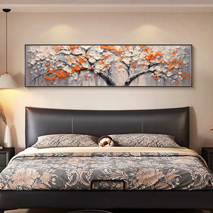 Peinture à l'huile florale moderne originale sur toile peinte à la main de belles fleurs décoration murale pour la maison - Product Image 4