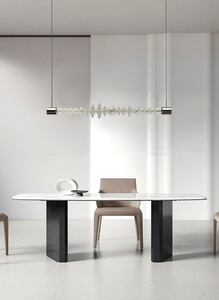 โคมไฟระย้า<span class=keywords><strong>แก้ว</strong></span>ห้อย<span class=keywords><strong>น้ำ</strong></span>ปรับความสูงได้พร้อมโคมไฟโลหะติดเพดาน - Product Image 6