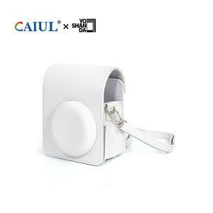 Sac d'appareil photo en cuir avec bandoulière anti-perte pour <span class=keywords><strong>Instax</strong></span> Mini 13, étui rigide pour appareil photo numérique, vente en gros 2026 - Product Image 4