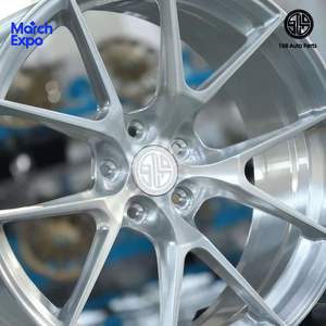 Jantes forgées monobloc encastrées à double cinq branches de 18 à 24 pouces, finition brossée, nouvelles, personnalisées 5x112 5x120 20 pour <span class=keywords><strong>APEX</strong></span> VS - 5RS BMW Audi - Product Image 2