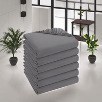 Drap-housse à poches profondes 200TC en polyester brossé percale, doux et respirant, pour matelas d'hôtel, vente en gros, logo personnalisé