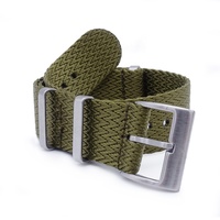Bracelet de montre personnalisé à chevrons, en tissu, à passage unique, réglable en Nylon, 20mm, 22mm, nouveau matériau