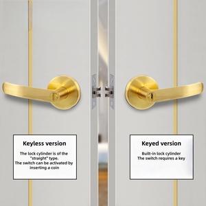 आनंद ऑल-कॉपर सिंगल-सेल मार्ग लॉक कीलेस कांस्य कॉफी बाथरूम <span class=keywords><strong>3</strong></span> साल के होटल वारंटी के साथ - Product Image 2