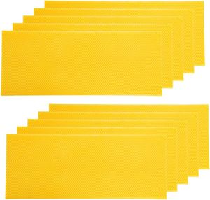 Nuevo Paquete de 10 Láminas de Plástico para Base de Colmena de Abejas, de 8-1/2 Pulgadas de Profundidad, Enceradas, Amarillas, para Aplicaciones en Granjas Apícolas - Product Image 1