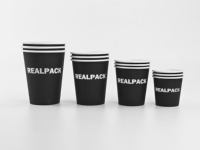 Dapat disesuaikan sekali pakai pola elegan cangkir kertas PE dilaminasi tunggal 3/4/5/6/7/8/9/10/12/16/20/22oz kapasitas Logo kustom