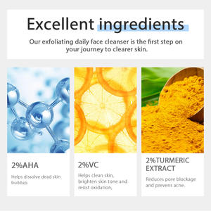 Limpiador Facial de Cúrcuma OEM VC 100ml, Limpieza Profunda, Iluminador, Control de Grasa, Apto para Piel Grasa y Mixta, Uso Diario - Product Image 5