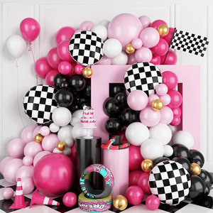 137 piezas, gran oferta, juego <span class=keywords><strong>de</strong></span> globos <span class=keywords><strong>de</strong></span> carreras, globo negro, Decoración <span class=keywords><strong>de</strong></span> cumpleaños, fiesta <span class=keywords><strong>de</strong></span> carreras - Product Image 4
