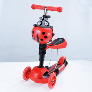 สกู๊ตเตอร์เด็กมีที่นั่ง 3 ล้อ ปรับความสูงได้ สำหรับเด็กอายุ 3 ปีขึ้นไป สีแดง เขียว น้ำเงิน - Product Image 1