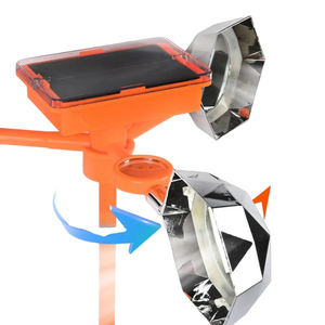 مبيد الطيور بالطاقة الشمسية مع صوت مفترس مضاد للخدش صوت معدني للتحكم في الطيور والرياح البلاستيك آلة فزع الطيور معدات كهربائية - Product Image 5