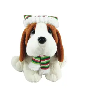 סיטונאי יצרן קטיפה כלב ביגל רך צעצוע חג המולד ממולא בעלי החיים ביגל