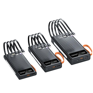Portable Power Station 20000mAh With 4 Built-In Cables 60W Fast <b>Charging</b> LED Display Type-<b>C</b> Input Output Universal Socket - Product Image 6