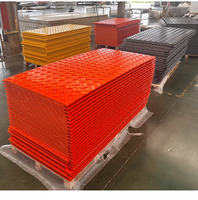Tapis de grue en PEHD haute résistance, patins de support robustes, zone de stationnement temporaire pour grues mobiles et opérations de montage