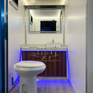 Remorque de toilette portable de luxe en acier à 4 stations 7 'X 14' Style chinois pour la cuisine extérieure Accès de luxe à la salle de bain - Product Image 6