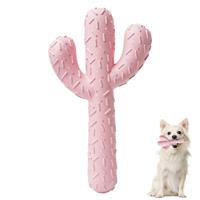 Jouets à mâcher interactifs pour chiens Cactus en caoutchouc Durable pour mâcheurs agressifs Petit/moyen chien formation dents nettoyage Carton