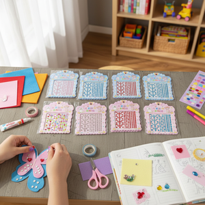 Set de Pegatinas Decorativas de Corazones Coloridos para Niños, Proyectos de Manualidades, Fieltro y Washi, Pegatinas para Scrapbooking, Marca Peiyong, Modelo 316078 - Product Image 3