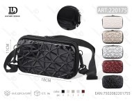 Borsa a tracolla da donna in plastica con motivo a rombi, impermeabile, alla moda, per tutte le stagioni - Product Image 1