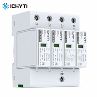 Dispositif de protection contre les surtensions AC 3P+N Type 2 SPD 385V 40kA Imax 20kA en conformité avec la norme EN IEC 61643-11, parafoudre sur rail DIN pour système triphasé