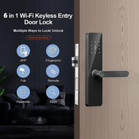 Serrure de cabinet intelligente en aluminium TTLock pour porte en bois, clavier RFID pour contrôle via application Tuya TTLOCK, stockage cloud, sécurité de niveau C