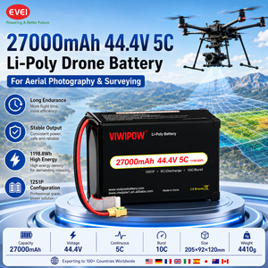 Batterie de drone lithium-ion haute puissance et haute qualité 285 Wh/kg, nouvelle technologie, 27000 mAh, 12S 5C pour drone RC FPV - Product Image 5