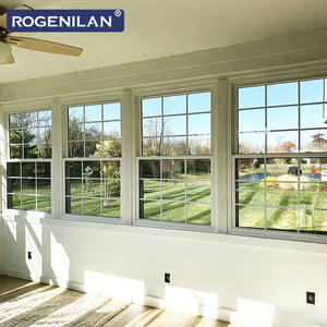 ROGENILAN Fenêtres modernes ultra-étroites en aluminium et verre, à simple battant, double vitrage trempé, résistantes aux ouragans - Product Image 6