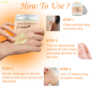 Turuncu Creamsicle 100% doğal çim beslenen sığır Tallow balsamı organik vücut tereyağı krem şanti nemlendirici sığır Tallow krem - Product Image 3