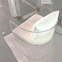 Offre Spéciale nouvelle chaise acrylique transparente amovible chaise de loisirs en plexiglas transparent pour chambre hôtel école et hôpital