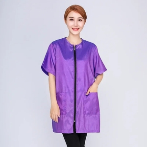 Bata de Salón con Logotipo Personalizado, Bata con Cierre para Peluquería, Belleza, SPA, Bata para Clientes, para Estilistas, Barberos y Peluqueros - Product Image 4