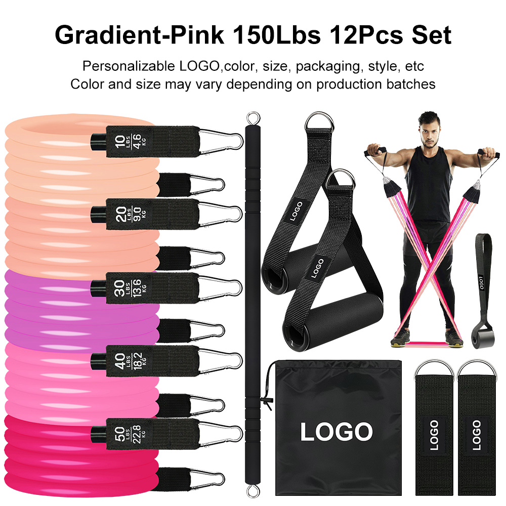Gradient-Pink 150Lbs 12Pcs Set