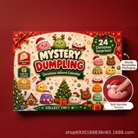Calendrier de l'Avent Squishies de Noël 2026 – 24 Jours de Mini Mochis Gommeux Mignons en Forme de Boule – Boîte Surprise Cadeau Mystère