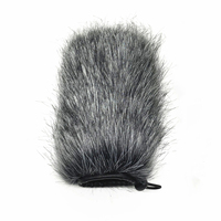 Housse de microphone en peluche en stock, pare-brise en fourrure pour microphone portable d'interview