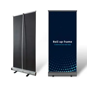 Media 80 200 100 200 120 200cm Retractable Pull up Display Stand Roll up Banner Custom Aluminum China Bag PVC Packing Graphic