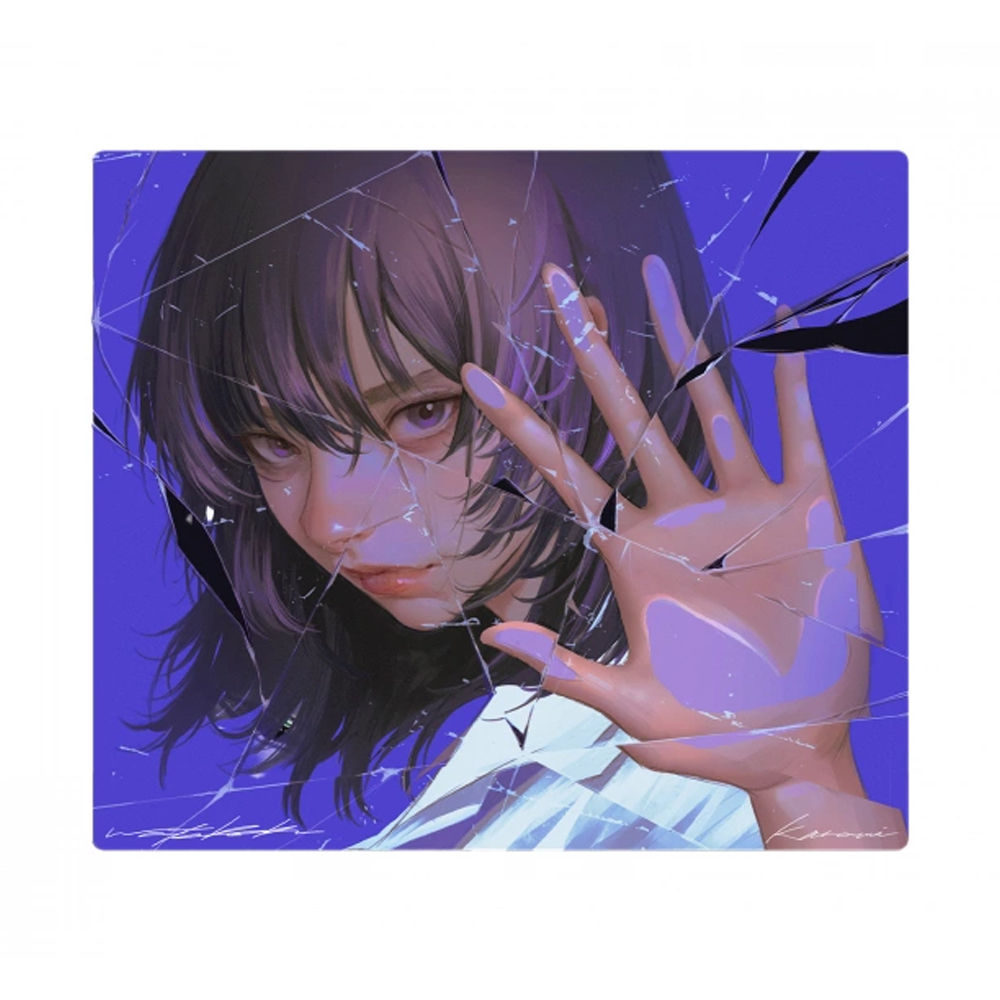 Custom High-End Large Size Thick Simple Tempered <strong>Glass</strong> <strong>Mouse</strong> <strong>Pad</strong> Non-Slip Bottom with Frosted Anime/Cartoon Design for Esports