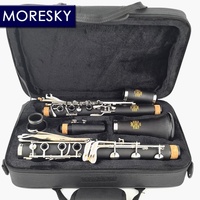 Boehm System G Tune Clarinet Customized Silver Plated Keys Hard Rubber Body 18-Key MORESKY E901 Woodwind Instrument