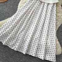 Nouvelle Robe Longue Sans Manches à Pois pour Femme 2026 avec Taille Cintrée