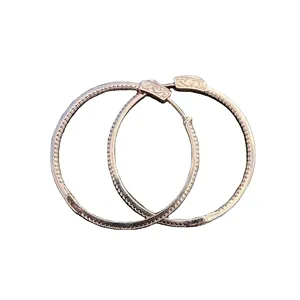 Boucles d'oreilles clous en or massif 10K 14K 18K avec diamants Moissanite VVS, style Hip Hop, pour femmes et hommes - Product Image 1