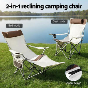 Outdoor Portable Lunch Break Chair Camping Folding Deck Beach Chair Fishing Chair with <b>Backrest</b> For Camping Hiking - Product Image 5