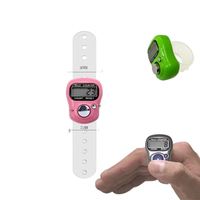 1011 # Petit compteur d'anneaux électroniques à cinq chiffres monté sur carte Mini Finger Tally Multi-Color